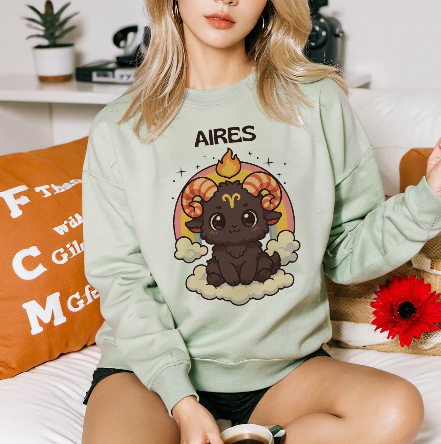 Cute Aries Zodiac Birthday Gift SVG – Kawaii Ram Zodiac Clipart – Chibi Aries PNG and SVG Bundle – Instant Digital Download for Cricut