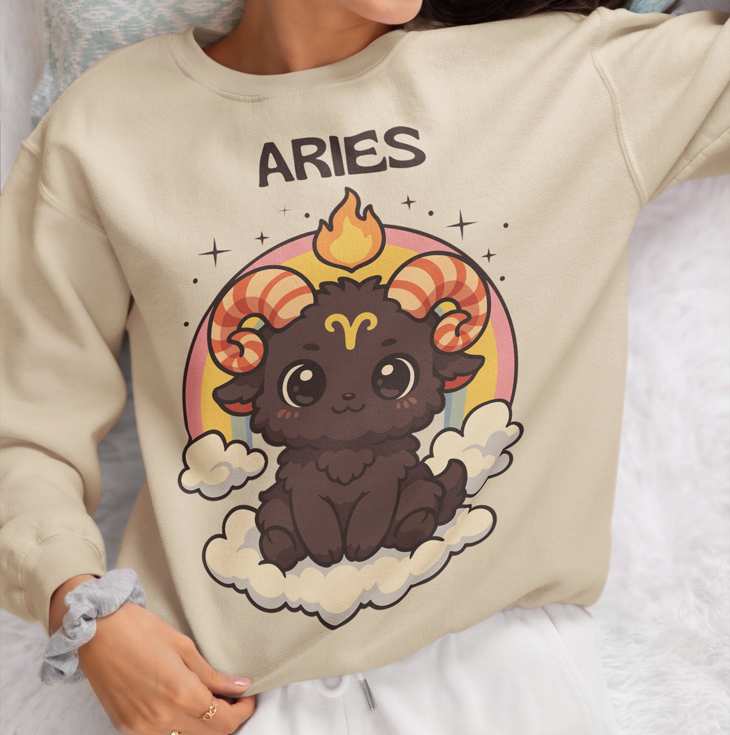 Cute Aries Zodiac Birthday Gift SVG – Kawaii Ram Zodiac Clipart – Chibi Aries PNG and SVG Bundle – Instant Digital Download for Cricut