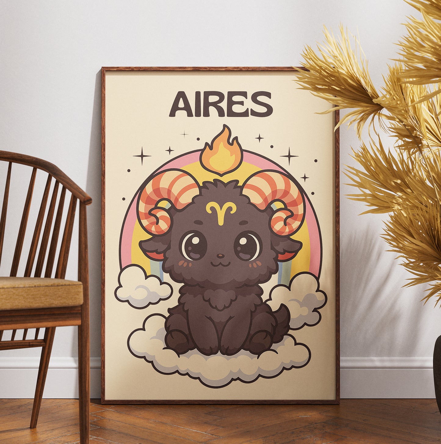 Cute Aries Zodiac Birthday Gift SVG – Kawaii Ram Zodiac Clipart – Chibi Aries PNG and SVG Bundle – Instant Digital Download for Cricut
