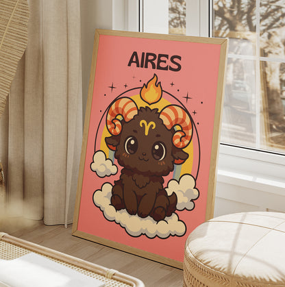 Cute Aries Zodiac Birthday Gift SVG – Kawaii Ram Zodiac Clipart – Chibi Aries PNG and SVG Bundle – Instant Digital Download for Cricut