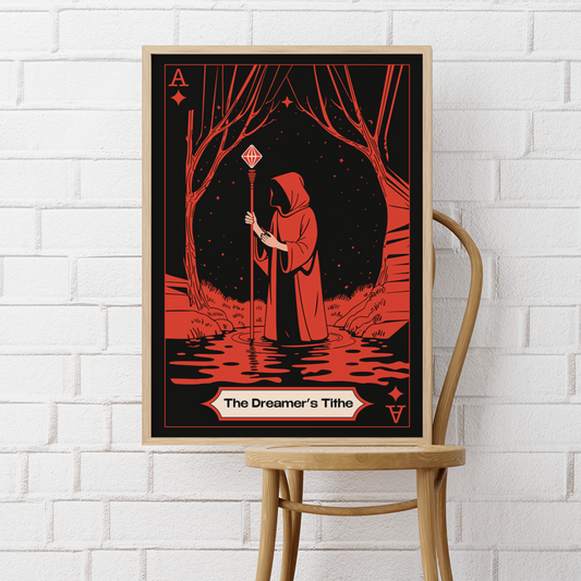The Dreamer’s Tithe – Gothic Tarot-Inspired Poster Art (Digital or Print)