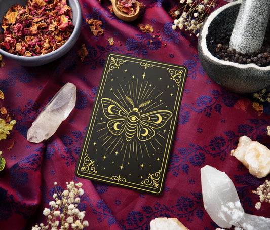 Tarot Back Card Bundle, Vintage Tarot Design SVG PNG, Black and Gold Card Backs, Witchy Digital Download, Mystical Decor, Occult Tarot Art, Printable Deck Kit